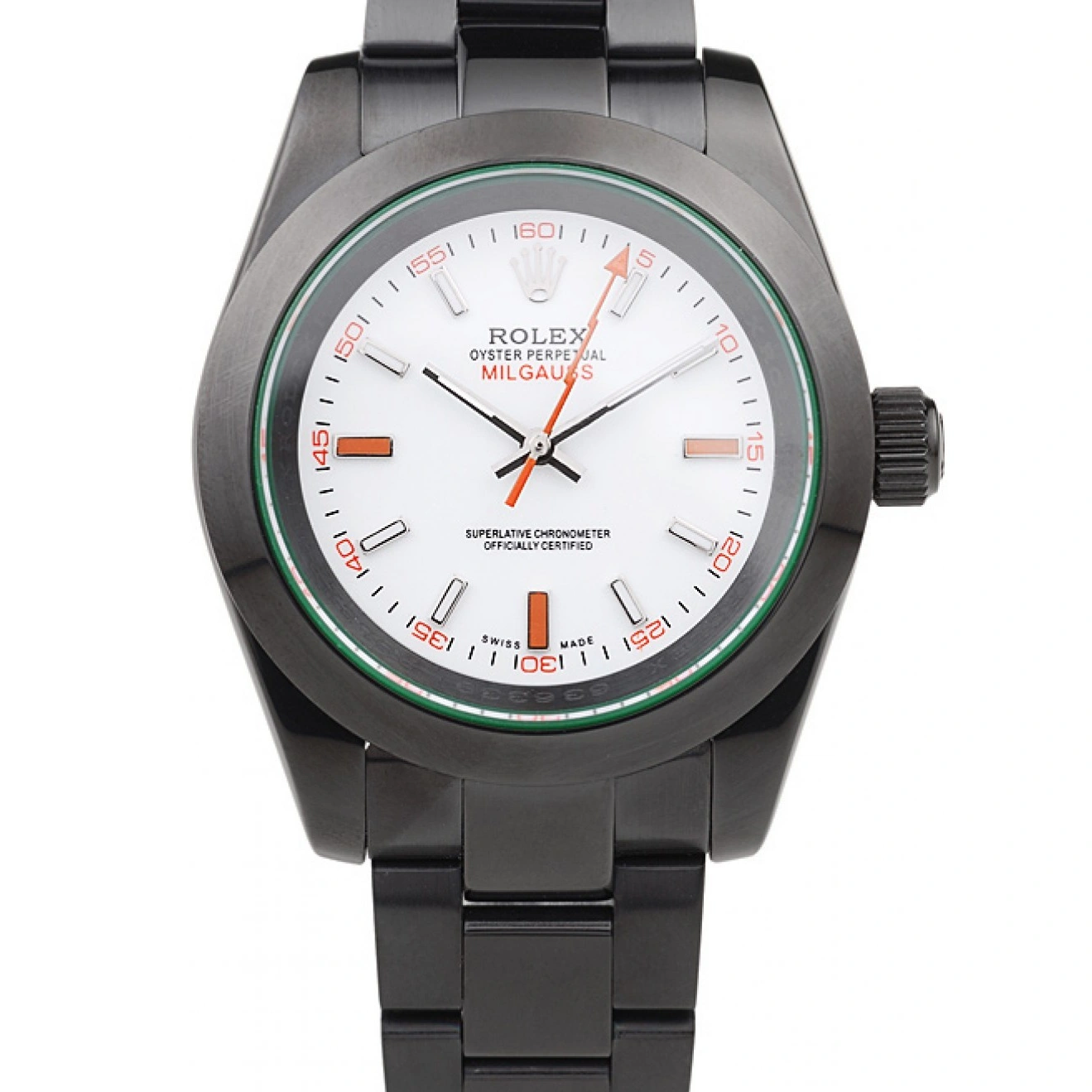 Good Copy Rolex Watches Dial Saphire Pro-Hunter Rolex Green Milgauss White Tinted 1015